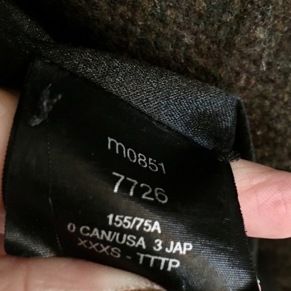 Revolve X m0851 Women Coat 100% Wool Brown Hazelnut Tweed Made in Canada Sz XXXS - Picture 6 of 11